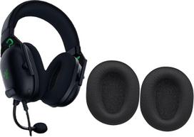 "Razer BlackShark V2/V2 Pro" ausinėms skirtos pakaitinės ausinių pagalvėlės, pakaitinės ausinių pagalvėlės ausinėms per ausis, pakaitinės "Razer BlackShark V2" ausinių pagalvėlės (juodos spalvos)
