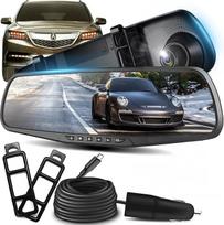 "Retoo Dash Cam" automobilinė vaizdo kamera, Full HD 1080P, 170° platus kampas, 4,3 colio ekranas, G jutiklis, judesio aptikimas, naktinis matymas, įrašymas kilpa, USB prievadas, laikiklis ant veidrodžio, 32GB atmintinė