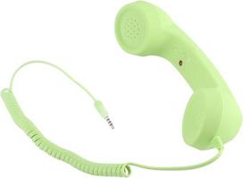"Retro" telefono ragelis su 3,5 mm mobiliojo telefono imtuvu, USB ragelis mobiliesiems telefonams, garsiakalbiai ir mikrofonas su dideliu garsumu mobiliesiems įrenginiams, lengvas atsiliepimas į skambučius