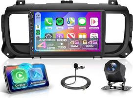 "Rimoody" 4G+64G "Android" automobilinis radijas "Citroen Jumpy 3/Peugeot Expert/Toyota Proace 2016-2021" belaidis "Carplay Android" automobilis, 9 colių jutiklinis ekranas, radijo imtuvas, GPS navigacija, WiFi, Bluetooth, FM/RDS/DSP, EQ