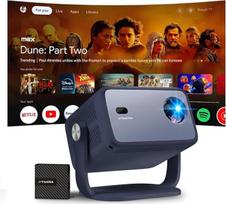 "RockTek" PJ400 LED projektorius, 1080P Full HD, 4K dekodavimas, 1000 ANSI liumenų, dviguba sistema (RT OS ir "Google TV" sistemos dėžutė), automatinis fokusavimas, automatinis geometrijos koregavimas ir kliūčių aptikimas, 180° pasukimas