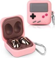 "Samsung Galaxy Buds2 Pro (2022)", "Galaxy Buds 2", "Galaxy Buds Pro", "Galaxy Buds Live", "XMBYGY" silikoninis dėklas su raktų pakabuku "Galaxy Buds" ausinėms (RetroGPpink)