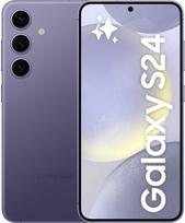 "Samsung Galaxy S24 AI" išmanusis telefonas, "Android" mobilusis telefonas be sutarties, 8GB RAM, 256GB atminties, 50 MP kamera, ilgai veikianti baterija, kobalto violetinės spalvos