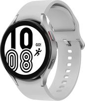 "Samsung Galaxy Watch4" apvalus LTE išmanusis laikrodis, "Wear OS", besisukantis rėmelis, fitneso laikrodis, fitneso seklys, 44 mm, sidabrinės spalvos (vokiška versija)