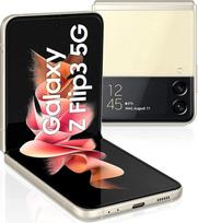 "Samsung Galaxy Z Flip3 5G" (17,03 cm), sulankstomas mobilusis telefonas be sutarties, didelis 1,9 colio priekinis ekranas, 128GB vidinės atminties, 8GB RAM, kreminis, su 36 mėn. garantija [tik "Amazon"]