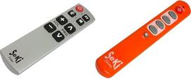 "SeKi Easy Silver" paprastas sidabrinis mokomasis universalus nuotolinio valdymo pultas viešbučiams, svečių namams, svečių namams ir plonas oranžinis mokomasis universalus nuotolinio valdymo pultas su dideliais mygtukais - skirtas senjorams ir vaikams