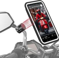 "Shapeheart" Prancūzijos naujovė "Pro" magnetinis telefono laikiklis galinio vaizdo veidrodėliui su nuimamu oro sąlygoms atspariu dėklu, apsaugantis nuo vibracijos, skirtas visiems galinio vaizdo veidrodėliams, suderinamas su visais