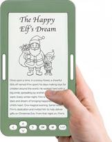 "Silvergear" vaikiška elektroninė skaityklė su edukaciniais žaidimais ir "E-Ink" ekranu, 4GB atminties, lengva ir patogi vaikams, 13,7 x 7,55 x 0,84 cm, "Matcha Green" spalvos