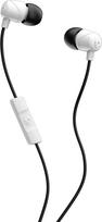 "Skullcandy Jib" ausinės su mikrofonu ir nuotolinio valdymo pulteliu, skirtos skambinti laisvų rankų įranga, lengvos, stereofoninis garsas ir patobulintas pagrindas, laidinė 3,5 mm jungtis, baltos/juodos spalvos