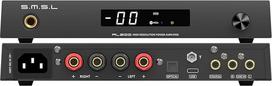 "SMSL AL200 Hi-Fi" stiprintuvas MA5332MS Stereo D klasės stiprintuvo lustas 165 W išvesties Įmontuotas ausies stiprintuvo išvestis XMOS 16 branduolių XU-316 7 EQ reguliuojamas su nuotolinio valdymo pultu (juodas)