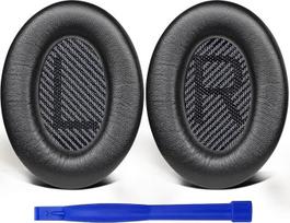 "SoloWIT" ėriuko odos pakaitiniai ausų įdėklai "Bose QuietComfort 35" (QC35) ir "Quiet Comfort 35 II" (QC35 ii) ausinėms, triukšmą izoliuojančios putų ausų įdėklai, ypač stori