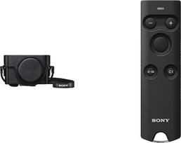 "Sony LCJ-RXK" apsauginis dėklas RX100 serijos fotoaparatams ir RMT-P1BT "Bluetooth" nuotolinio valdymo pultas (tinka A6400, A7M3, A7RM3, RX100M7), juodas