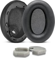 "Sony" WH-1000XM4 (WH1000XM4) triukšmą izoliuojančių ausinių ausinių pagalvėlės su triukšmą izoliuojančiomis putomis, ypač storos, netrukdančios jutikliui (juodos spalvos)