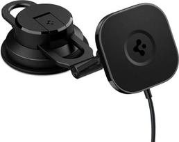 "Spigen OneTap Pro 3 MagFit MagSafe" automobilinis laikiklis su įkrovimo funkcija, magnetinis belaidis automobilinis mobiliojo telefono laikiklis įkroviklis, suderinamas su "iPhone 17/16/15/14/14/13/12 Pro Max Air", "MagSafe" dėklais - juodas