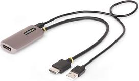 "StarTech.com" 30 cm HDMI ir "DisplayPort" adapterio kabelis, 8K 60 Hz, aktyvusis HDMI 2.1-DP 1.4 adapteris, maitinamas iš USB, HDMI į DP