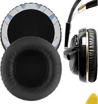 "Steelseries Siberia V1, V2, V3" ausinių atsarginės ausų pagalvėlės / ausų pagalvėlės / ausų kaušeliai / ausų dangteliai / ausų pagalvėlių remonto dalys (juoda oda)