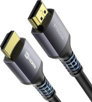 "Stouchi" 8K HDMI 2.1 sertifikuotas kabelis, 5 m, CL3, į sieną, įleidžiamas į sieną, su plenais, didelės spartos Ultra HD 48Gb/s kabelis, palaiko 8K60, 4K120, eARC, RTX, HDR10 4:4:4, HDCP 2.2 ir 2.3, "Dolby", suderinamas su PS5, "Xbox Series X