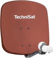 "TechniSat DIGIDISH 45" palydovinė antena 2 dalyviams (45 cm maža palydovinė sistema - pilnas komplektas su sieniniu laikikliu ir universaliu dvigubu LNB) Raudona