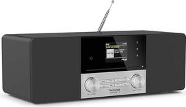 "TechniSat DIGITRADIO 3 IR Stereo DAB radijo kompaktiška sistema (DAB+, FM, CD grotuvas, "Bluetooth", internetinis radijas, USB, ausinių lizdas, AUX įvestis, radijo žadintuvas, 20 W RMS) Juoda