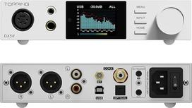 "Topping DX5 II" visiškai subalansuotas DAC ausinių stiprintuvas Combo - dvigubas ES9039Q2M 10 juostų PEQ DSD512 Native PCM768kHz 6,35 mm SE 4,4 mm subalansuotas 4 kontaktų XLR subalansuotas išėjimas (baltas)