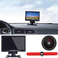"Transporter" 7 colių TFT LCD monitorius + stabdžių šviesos galinio vaizdo kamera HD 1280 x 720 pikselių Vandeniui atspari atbulinės eigos sistema, skirta "VW T5 Multivan Caravelle" su aukštu stogu / T6 su aukštu stogu / T5 Camper / Lupo 6X /