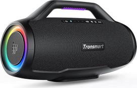 "Tronsmart Bang MAX" "Bluetooth" garsiakalbis, 130 W muzikinė dėžutė su šviesa, galingas stereofoninis garsas, 24 val. baterija, "Bluetooth 5.3", IPX7 apsauga nuo vandens, su AUX, TF, programėle, gitaros skylė, skirtas lauke, vakarėliuose