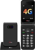"TTfone TT760" sulankstomas 4G telefonas su dideliais mygtukais senjorams ir pagalbos iškvietimo mygtuku - atrakintas pagrindinis mobilusis telefonas (juodas, su įkrovimo stotele)