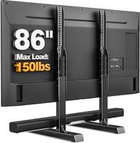 "TVON" universalus didelis televizoriaus stovas Televizoriaus stovo kojelės Reguliuojamas aukštis nuo 37 iki 86 colių televizoriams Max. 68 kg VESA 800 x 600 mm
