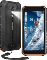 "Ulefone RugKing 2 Pro" tvirtas telefonas, 128GB/2TB TF, įkrovimo dokas, "Android 15" išmanieji telefonai, 13,8 cm kietas ekranas, IP68 vandeniui atsparus lauko 4G SIM kortelės, be SIM kortelės ir atrakintas mobilusis telefonas, 3 kortelių lizdas, NFC, or