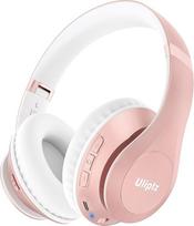 "Uliptz" belaidės "Bluetooth" ausinės, 65 valandų trukmės, 6 EQ garso režimai, "HiFi Stereo" ausinės su mikrofonu, sulankstomos "Bluetooth 5.3" ausinės kelionėms, biurui, telefonui ir kompiuteriui (rožinis auksas)