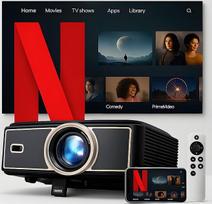 "Unicview Dess G5 Pro" projektorius [Google TV ir 1500 ANSI], naujoviška automatinio pakėlimo sistema su varikliu, HDR, "Google TV" sertifikatas, 4K palaikymas su "WiFi 6" ir "Bluetooth", automatinis fokusavimas ir