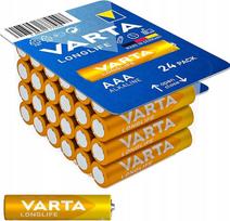 "Varta" šarminės ilgaamžės AAA Micro LR03 baterijos (24 vnt.), pagamintos Vokietijoje. Idealiai tinka nuotolinio valdymo pultams, radijo imtuvams, žadintuvams ir laikrodžiams
