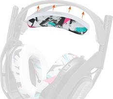 "WC BandZ A50" - patobulintas "Astro A50 Gen 4", "Gen 5" ir "A50X" galvos juostelių keitimo rinkinys iš "Wicked Cushions" | Patogesnis, stilingesnis ir lengvesnis montavimas | 90-ųjų balta