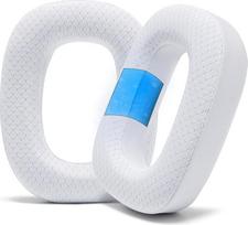 "WC Freeze A30" - "Wicked Cushions" vėsinančios gelinės ausų pagalvėlės, tinkančios "Logitech Astro A30" ausinėms - padidina komfortą, patvarumą, storį ir garso izoliaciją | Balta