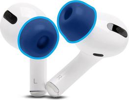 "WC TipZ" - patobulinti "Airpods Pro" ausų kištukai iš "Wicked Cushions" atminties putų | Pagerintas patogumas, sandarumas ir putų įkrovimo lopšio atšokimo laikas | (tamsiai mėlyna)