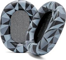 "WC Wicked Cushions" itin storos ausų pagalvėlės "Sony WH-1000XM5" - minkštos PU odos pagalvėlės, prabangios triukšmą izoliuojančios atminties putos, itin storos | Geo Grey
