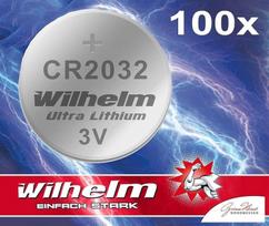 "Wilhelm" ličio mygtukinis elementas, 3 V baterija, CR 2032, CR 2025, CR 2016