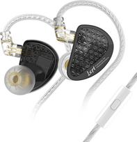 "Yinyoo KZ AS16 PRO" ausinės į ausis, 8 subalansuoti armatūriniai garsiakalbiai "Stage Studio HiFi IEM" ausinių monitoriuje, triukšmo izoliacija, laidinės ausinės į ausis žaidimams (su mikrofonu, AS16PRO Black)