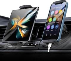 "Z Fold" mobiliojo telefono laikiklis automobilyje - pasukamas 60° kampu, tvirtai laikosi, niekada nenukrenta - "iPad Mini" mobiliojo telefono laikiklis automobilyje, skirtas "Samsung Z Fold" 7 6 6 5 4 3 "iPhone" "Samsung" ir daugiau 4 - 12,9 colių