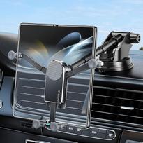 "Z Fold 4" automobilio laikiklis prietaisų skydeliui, priekiniam stiklui, langui, aliuminiui, 2 režimai, skirtas "Samsung Galaxy Z Fold" 6 5 4 4 3 2 priedams ir "iPhone 16 15 Pro Max