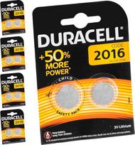 10 baterijų CR2016 mygtukinių ličio elementų modelio baterijos "Duracell", skirtos skaičiavimo mašinoms ir laikrodžiams