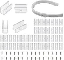 100 neoninių juostelių laikiklių, greito montavimo laikiklių laikikliai 6 x 12 mm, LED juostelių laikiklis, skirtas "pasidaryk pats