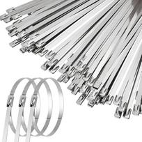 100 x didelės apimties didelių nailono kabelių kaklaraiščių, atsparių UV spinduliams (12")