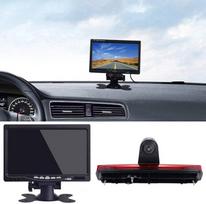 12 mm objektyvas CMOS atbulinės eigos kamera + 7 colių TFT LCD ekrano monitorius Stabdžių žibintas Automobilio stogo atbulinės eigos kamera, skirta "Ford Transit Connect" 2014-2017 m. furgonui MPV SUV autobusui