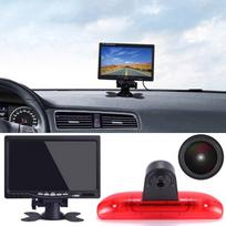 1280 x 720 pikselių 1000TV linijų Automobilio stabdžių šviesos kamera Stabdžių šviesos galinio vaizdo kamera Vandeniui atsparus "Fiat Ducato 244" autobusų dėžės / "Peugeot Boxer" / "Citroen Jumper Relay" + 7 colių atbulinės eigos ekranas