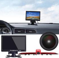 18 mm objektyvas Aukščiausios kokybės automobilio trečiojo stogo originali stabdžių šviesos atbulinės eigos kamera, skirta "VW Crafter 2017 Man TGE" iš 2017 m. Modifikuotos transporto priemonės stabdžių šviesos autobusas (su 7 colių monitoriumi)