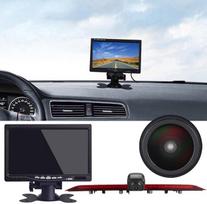 18 mm objektyvas Aukščiausios kokybės automobilio trečiojo stogo originali stabdžių šviesos atbulinės eigos kamera, skirta "VW Crafter 2017 Man TGE" iš 2017 m. Modifikuotos transporto priemonės stabdžių šviesos autobusas (su 7 colių monitoriumi)