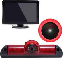 18 mm objektyvas Aukščiausios kokybės galinio vaizdo kamera + 4,3 colių TFT LCD ekrano monitorius Stabdžių žibintas Automobilio stogo atbulinės eigos kameros pakeitimas Fiat Ducato X250 / Peugeot Boxter III AVIS AVS325CPR / Citroen Jumper / Dodge
