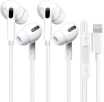 2 pakuotės "Lightning" ausinės 【Apple MFi Certified】 laidinės ausinės "iPhone" ausinės "In-Ear" ausinės, izoliuojančios triukšmą Įmontuotas mikrofonas ir garsumo valdymas, suderinamas su "iPhone