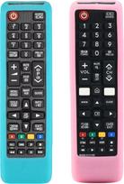 2 pakuotės silikoninis nuotolinio valdymo pultas "Samsung" televizoriui BN59-01175N BN59-01315B AA59-00741A AA59-00786A Nuotolinio valdymo pultas, plaunamas, neslystantis, su apsauginiu dirželiu nuo praradimo